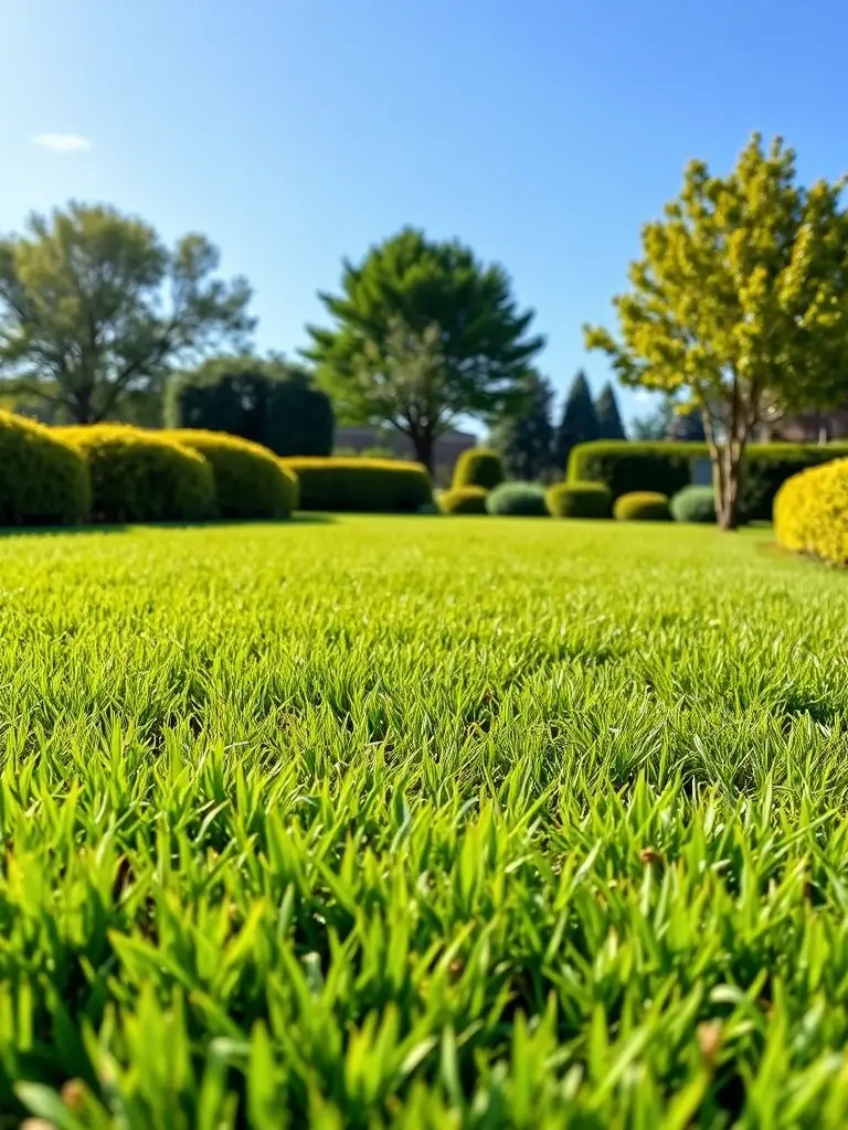A visual representation of dethatching in progress, with thatch being removed and healthy grass underneath, highlighting the removal of dead organic matter.